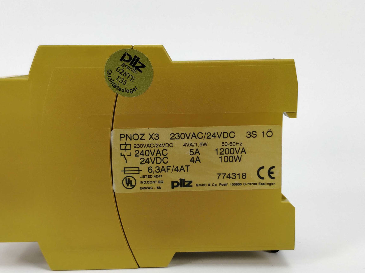 Pilz 774318 PNOZ X3 3S/1Ö