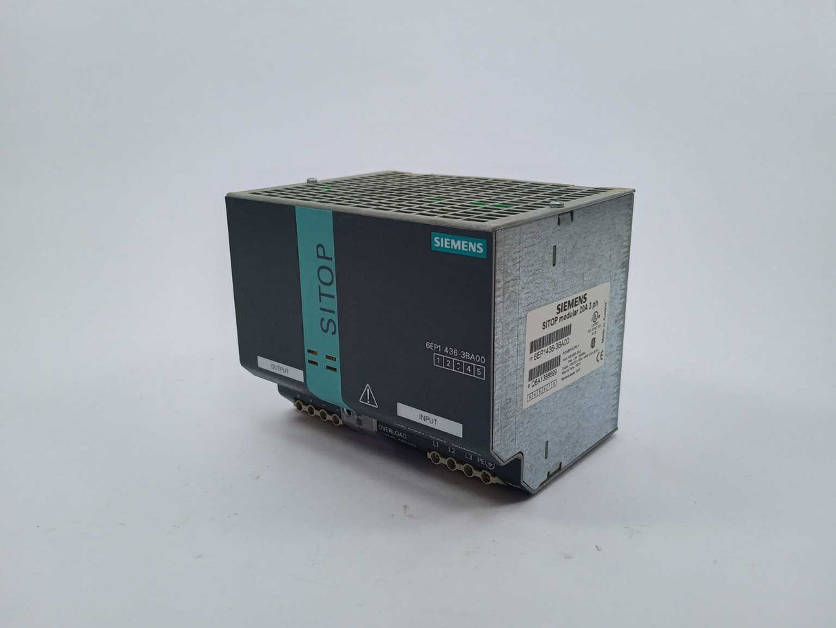 Siemens 6EP1436-3BA00 24VDC 20A stabilized power supply