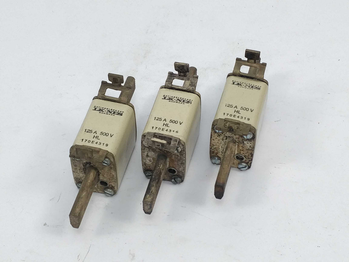 LK/Bussmann 170E4319 Fuse 125A 500V HL 3Pcs.