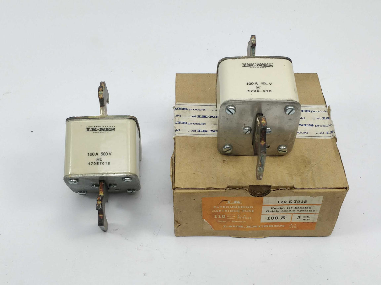 LK/Bussmann 170E7018 Fuse 100A 500V HL CA 110mm 2Pcs.