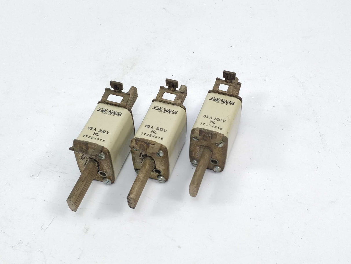 LK/Bussmann 170E4316 Fuse 63A 500V HL 3Pcs.