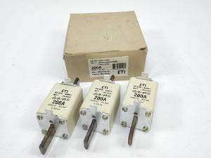 ETI 004113114 Fuse 200A 500V gL NH1 120kA 3Pcs.