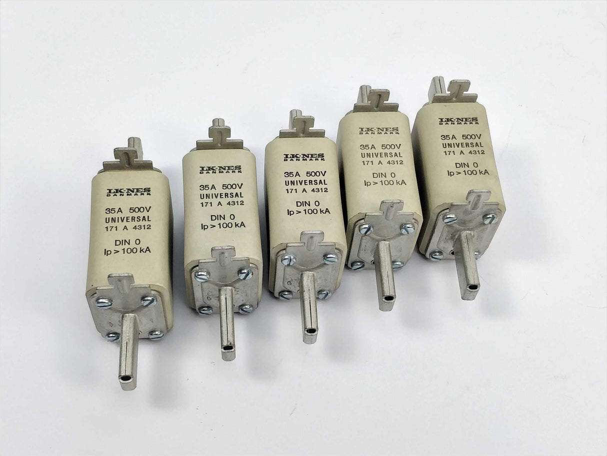 LK/Bussmann 171A4312 Fuse 35A 500V universal DIN 0 100kA 5 Pcs.