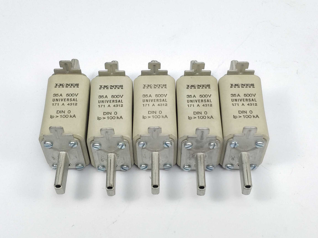 LK/Bussmann 171A4312 Fuse 35A 500V universal DIN 0 100kA 5 Pcs.