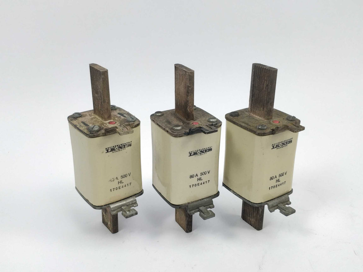 LK/Bussmann 170E4417 Fuse 80A 500V HL 3Pcs.