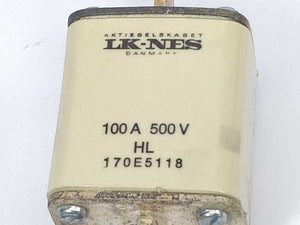 LK/Bussmann 170E5118 Fuse 100A 500V HL 5Pcs.