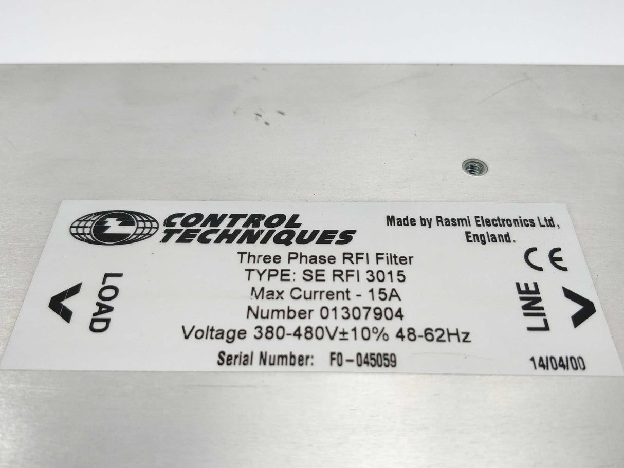 Control Techniques SE RFI 3015 Three Phase RFI Filter