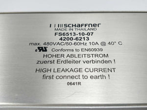 SCHAFFNER FS6513-10-07 RFI Filter 4200-6213