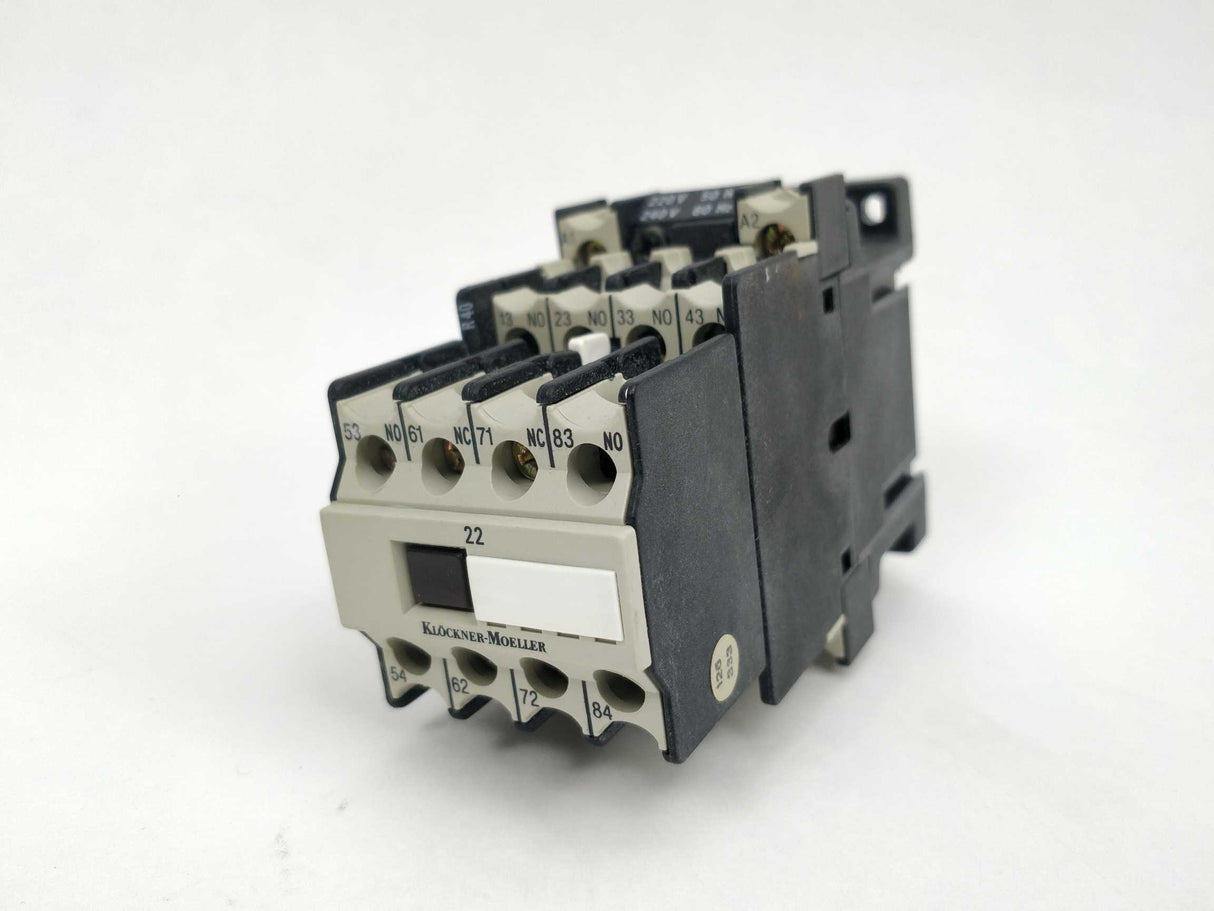 Klöckner Moeller DIL R 40 Contactor with 22 DIL Auxiliary Contact 220VAC Coil