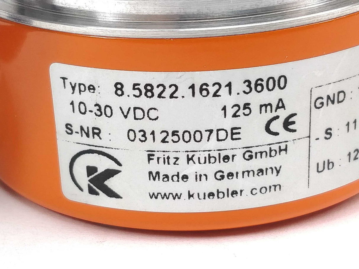 Kübler 8.5822.1621.3600 10-30VDC 125mA encoder