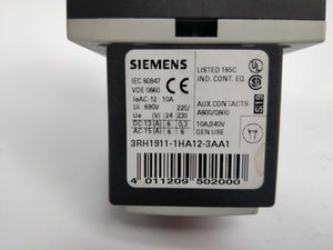 Siemens 3RT1015-1BB44-3MA0 24VDC Coil Power contactor