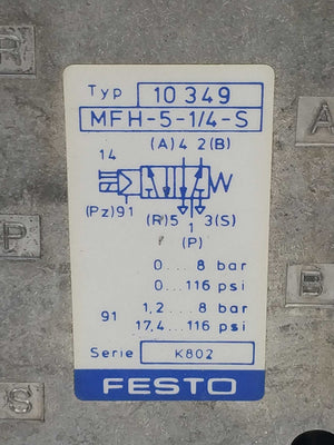 Festo 10349 MFH-5-1/4-S Solenoid valve