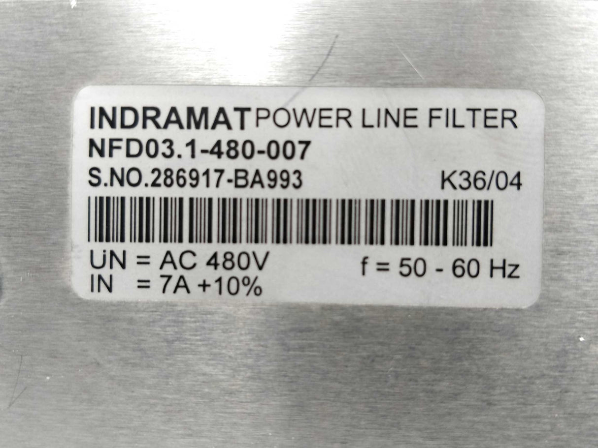 Rexroth Indramat NFD03.1-480-007 Mains filter