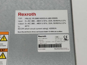 Rexroth R911321314 HNL02.1R-0980-N0023-A-480-NNNN Indradrive