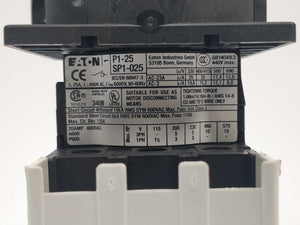 Eaton P1-25 SP1-025 Disconnect switch