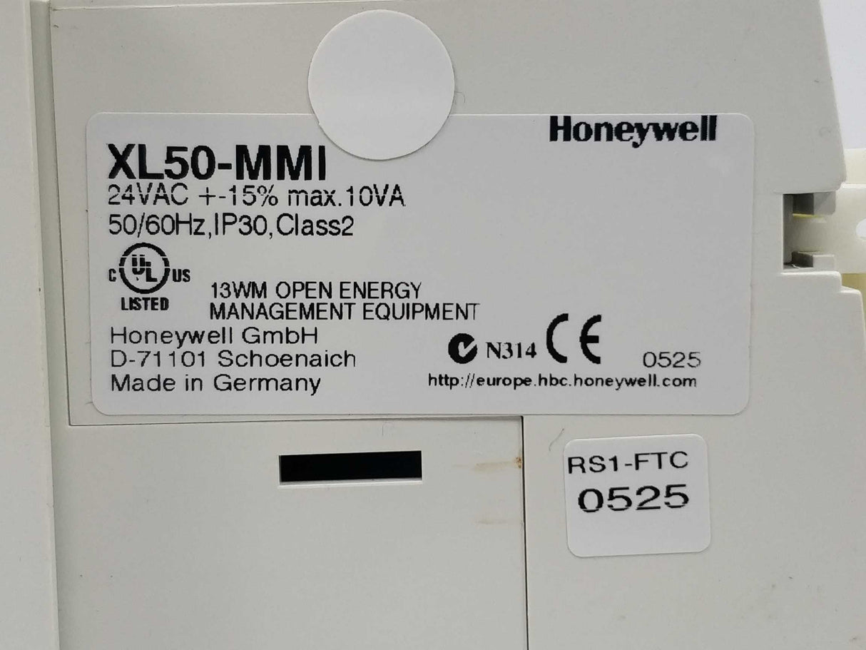 Honeywell XL50-MMI HVAC programmable controller