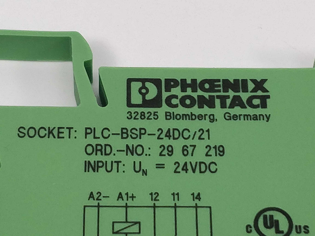 Phoenix Contact 2961121 10 Pcs. Plug-in miniature power relay & 2967219 Socket