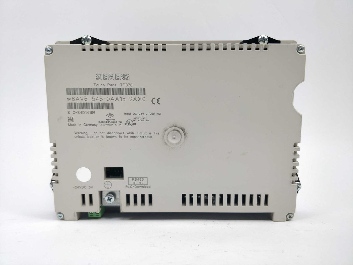 Siemens 6AV6545-0AA15-2AX0 Touch panel TP070 5.7"