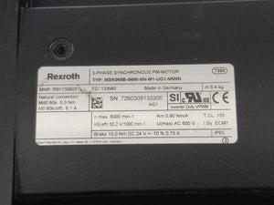 Rexroth R911306051 MSK060B-0600-NN-M1-UG1-NNNN 3~Phase synchronous PM-motor