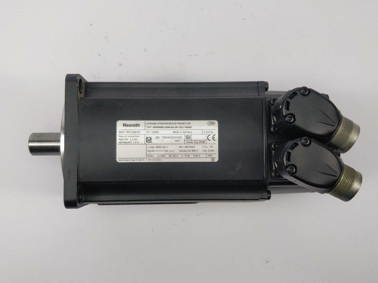 Rexroth R911309705 MSK050B-0300-NN-M1-UG1-NNNN 3~Phase synchronous PM-motor