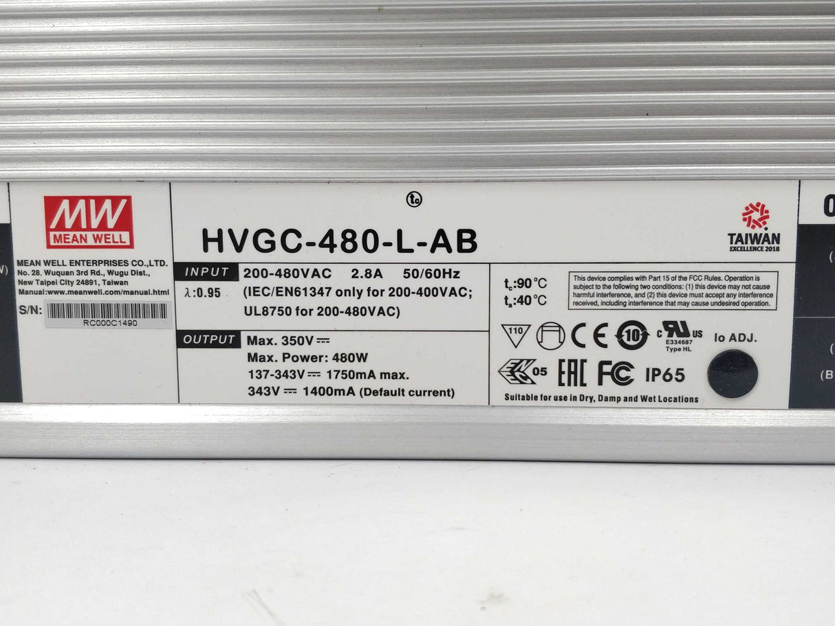 Mean Well MW HVGC-480-L-AB AC-DC Single output LED driver