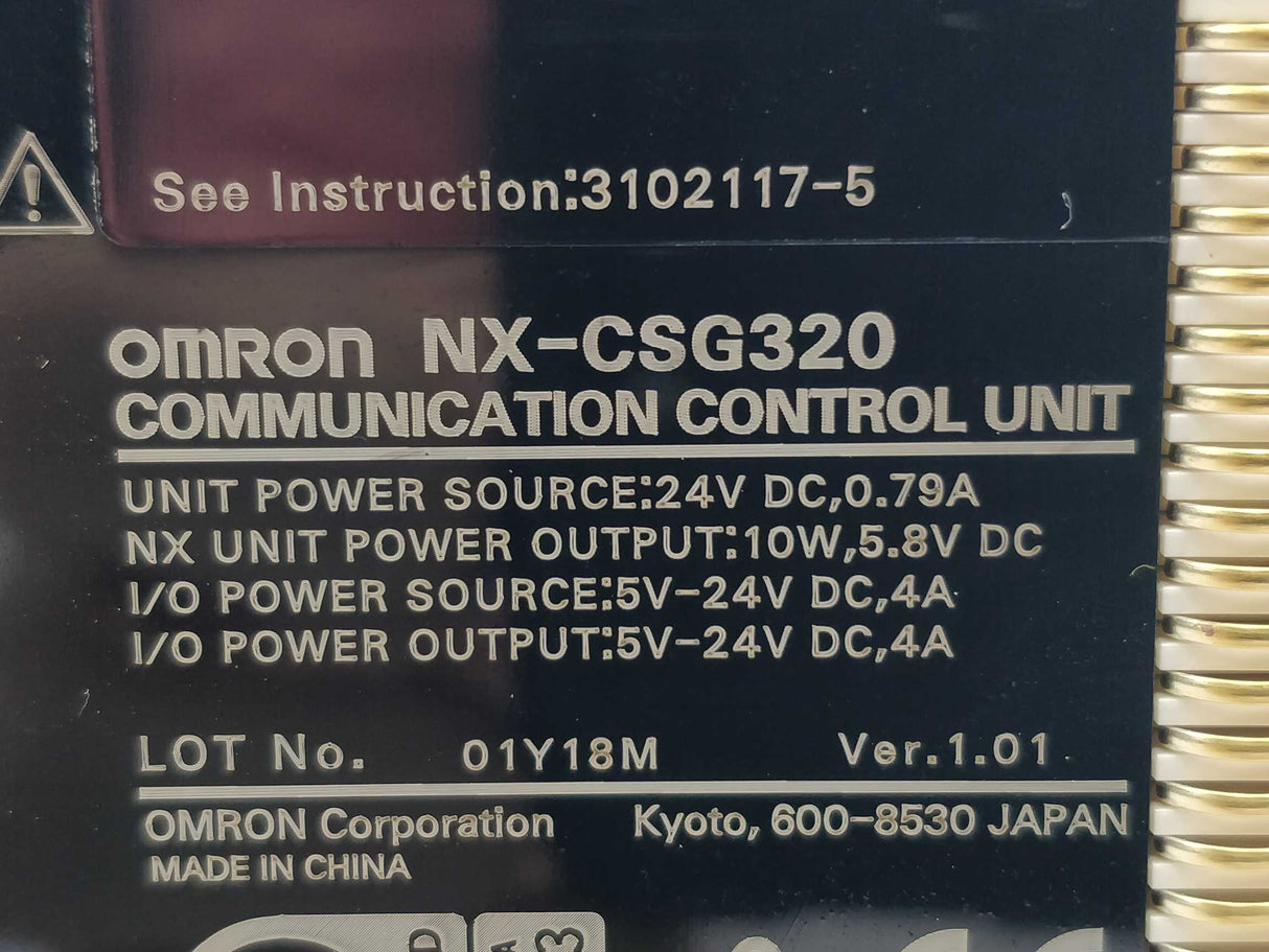 OMRON NX-CSG320 Communication control unit with NX-END20