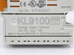 Beckhoff KL9100 Voltage Supply Terminal 24VDC