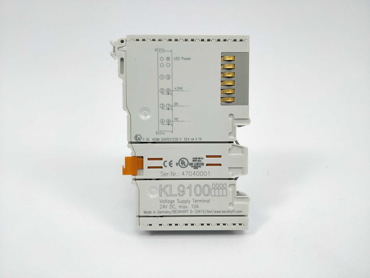 Beckhoff KL9100 Voltage Supply Terminal 24VDC