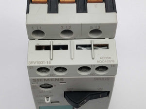 Siemens 3RV1011-1KA10 Sirius Circuit breaker with 3RV1901-1E