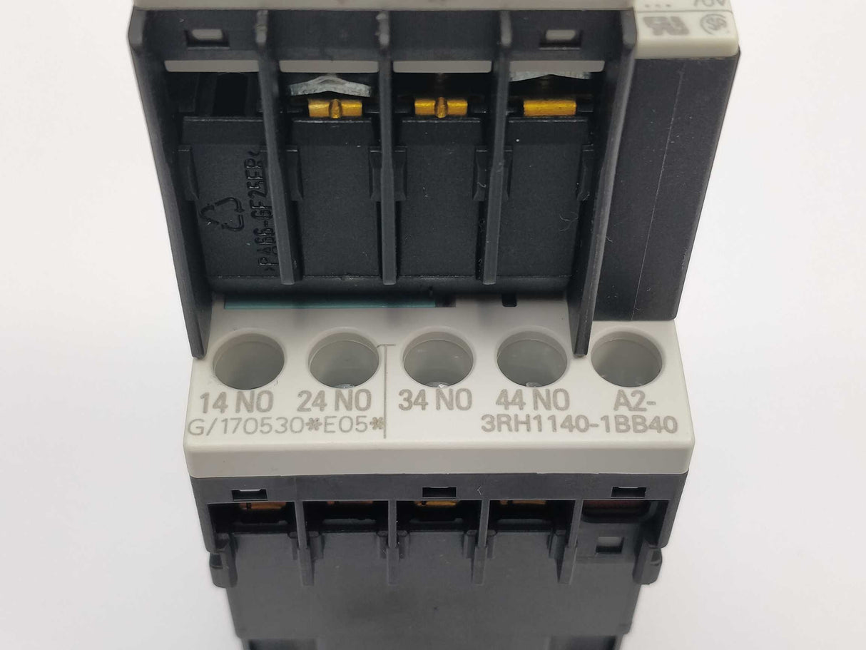 Siemens 3RH1140-1BB40 24VDC Contactor with 3RH1911-1HA12-3AA1 & 3RT1916-1JK00