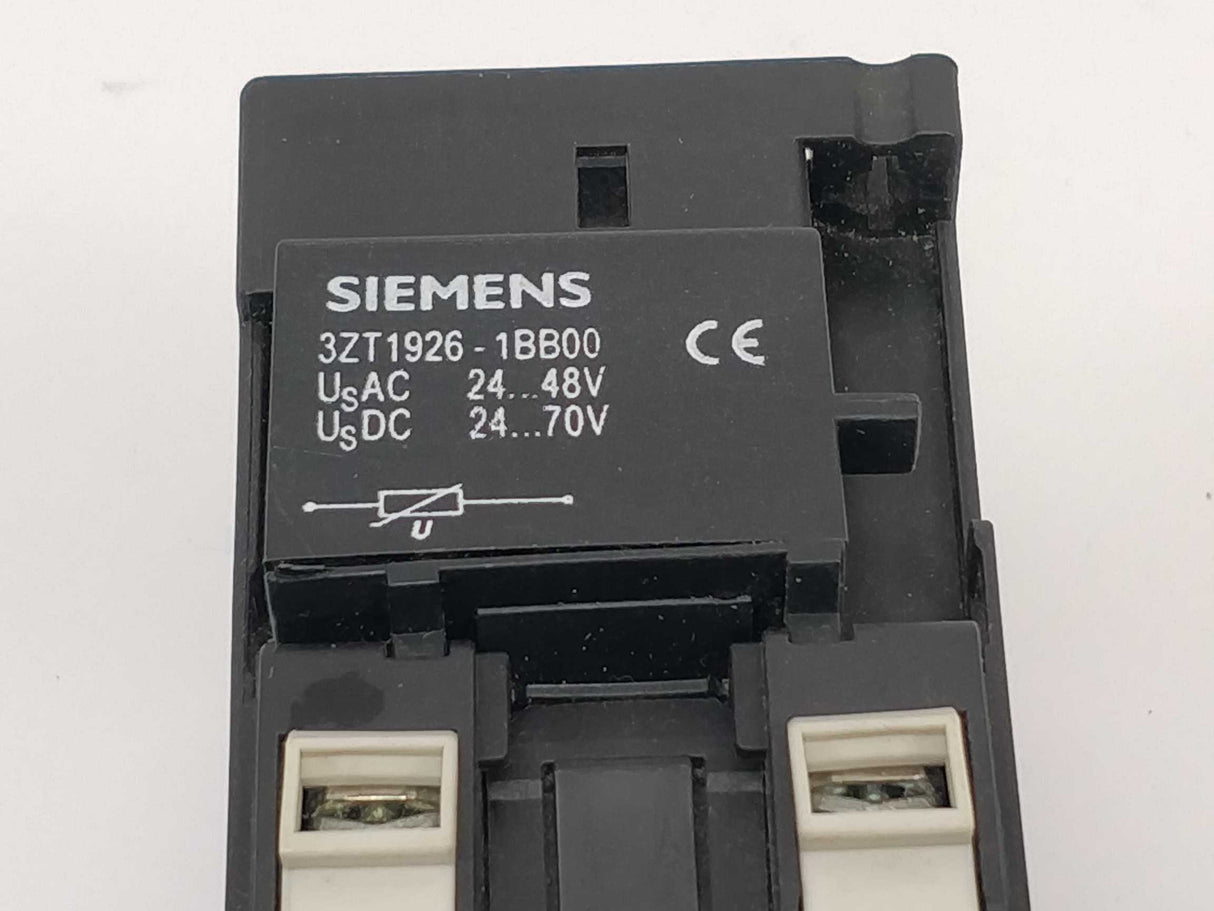 Siemens 3RT1025-1BB40 Power contactor with 3ZT1926-1BB0 24-48V AC/DC Coil