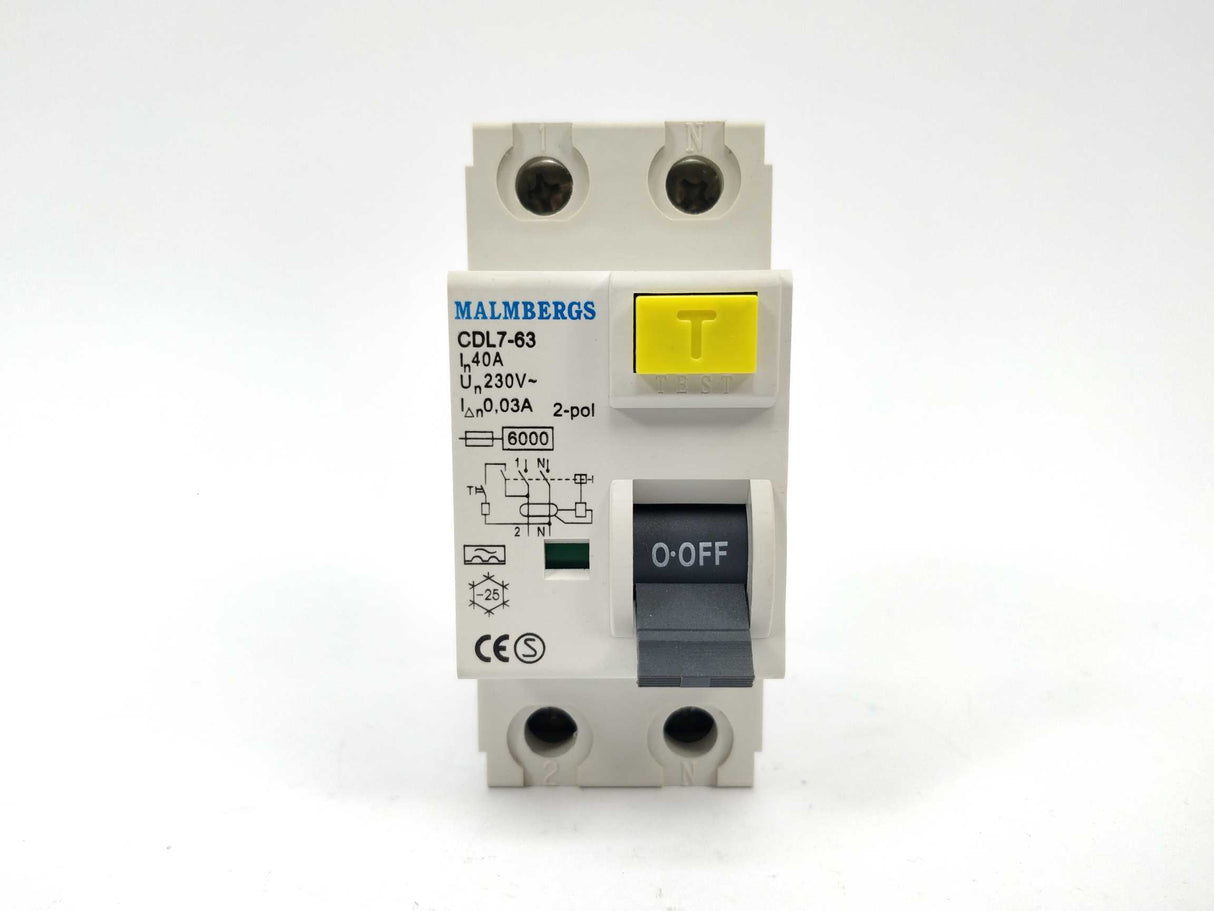 MALMBERGS CDL7-63 Residual Current Operated circuit breaker