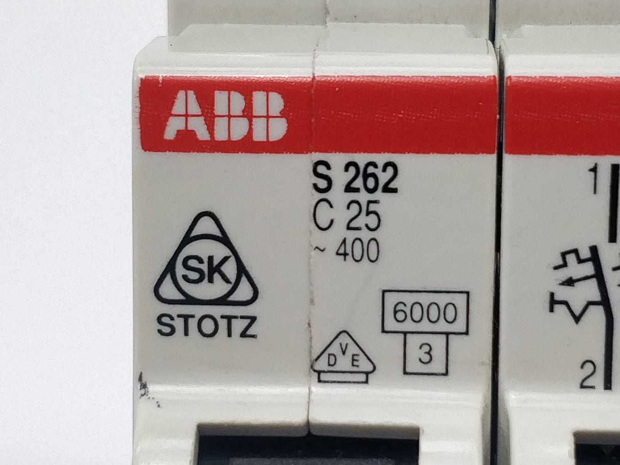 ABB S262 C25 Circuit breaker 2 Pcs.