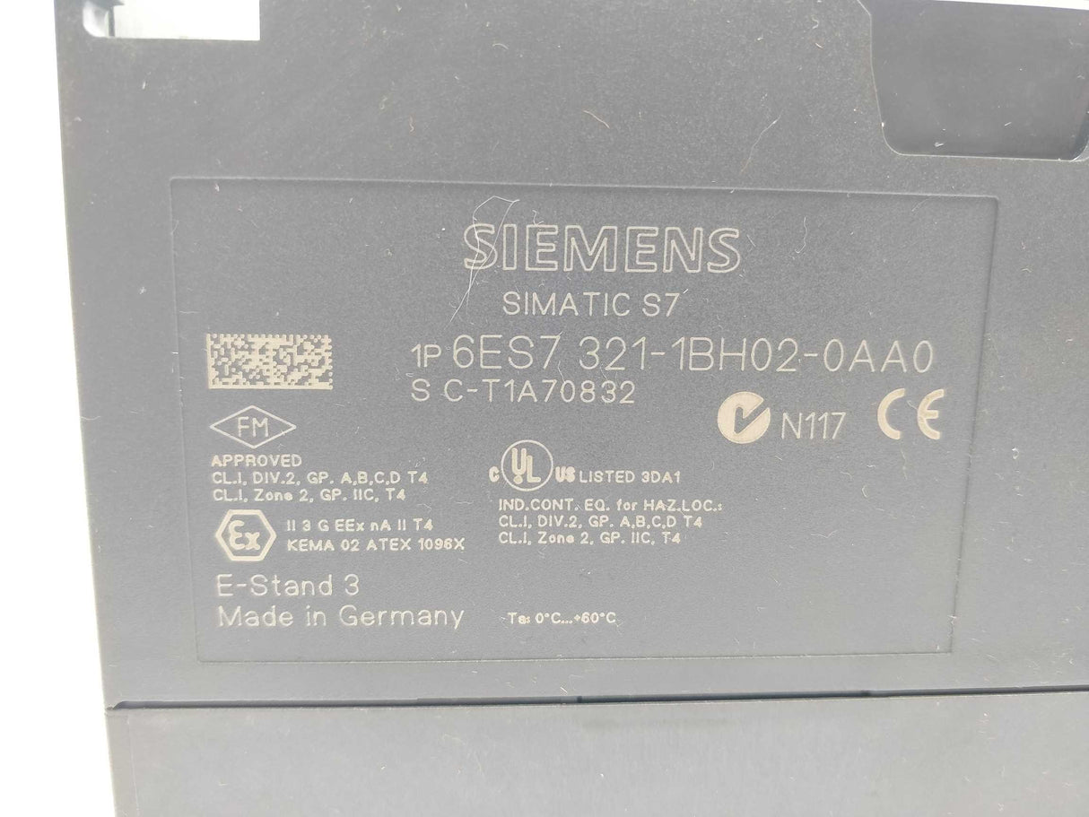 Siemens 6ES7321-1BH02-0AA0 Simatic S7 digital input