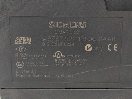 Siemens 6ES7321-1BL00-0AA0 Digital input SM 321