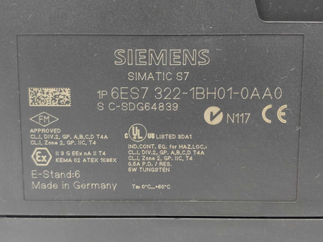 Siemens 6ES7322-1BH01-0AA0 Digital output SM322