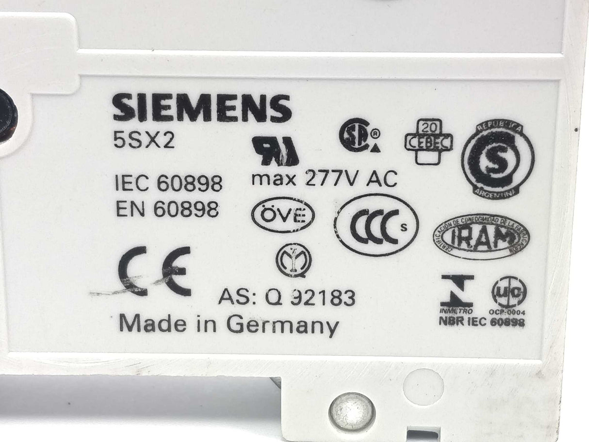 Siemens 5SX21 C1 Miniature circuit breaker 230/400V