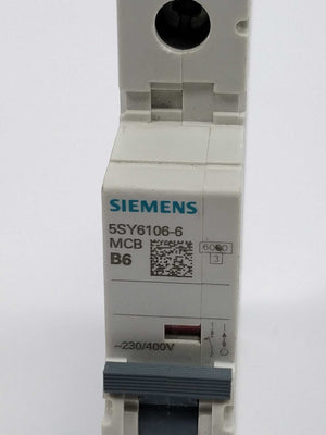 Siemens 5SY6106-6 Miniature circuit breaker B6 230/400