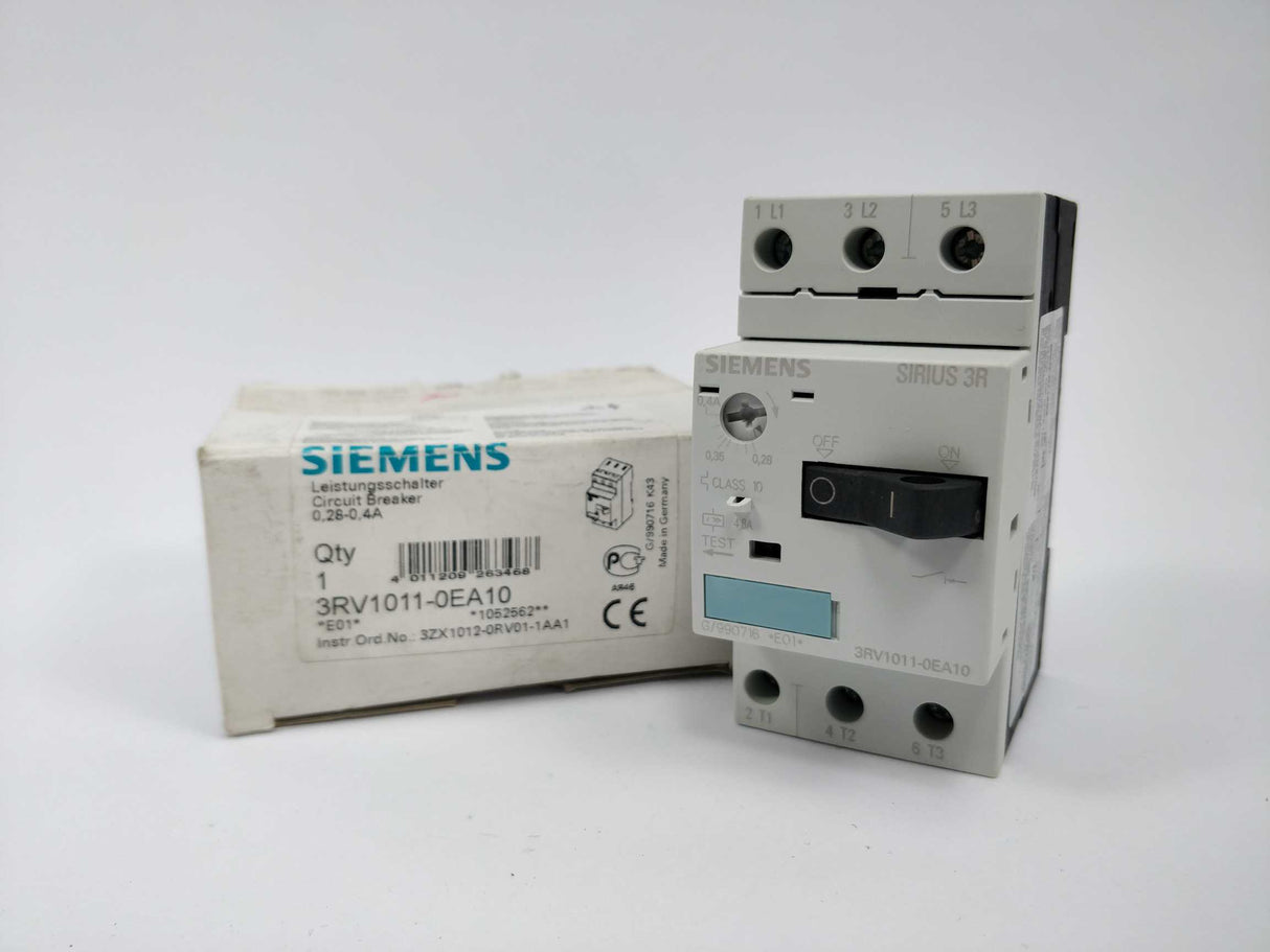 Siemens 3RV1011-0EA10 Circuit breaker 0.28...0.4A