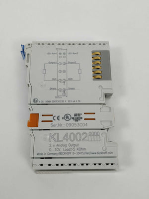 Beckhoff KL4002 2 x Analog output 0...10V, Load > 5 K0hm