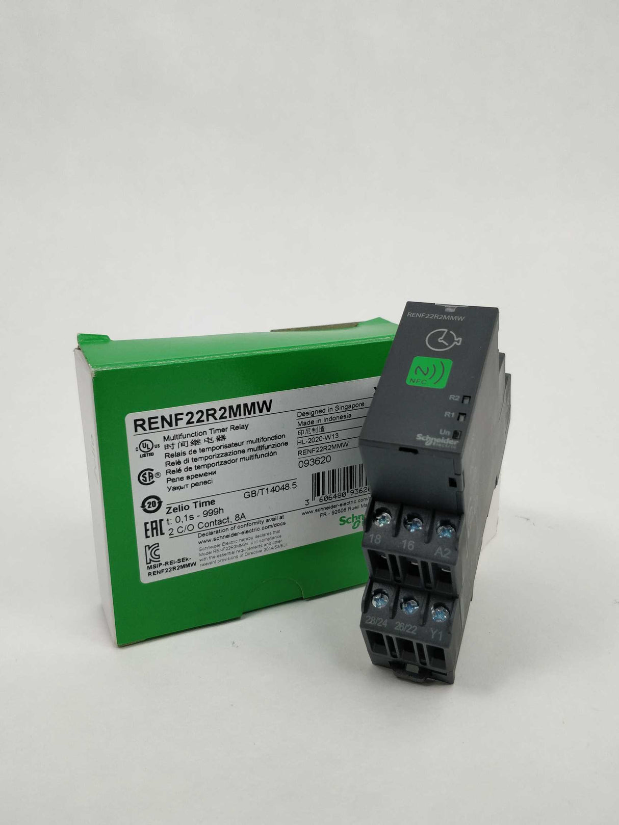 Schneider Electric RENF22R2MMW Multifunction Timer Relay, NFC