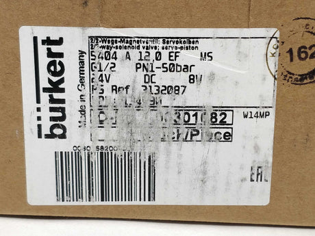 Bürkert 00301682 2/2-way-solenoid valve; servo-piston 24VDC 8W