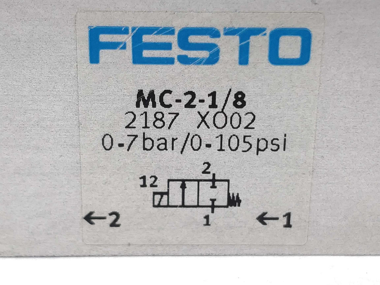 Festo 2187 MC-2-1/8 Solenoid valve