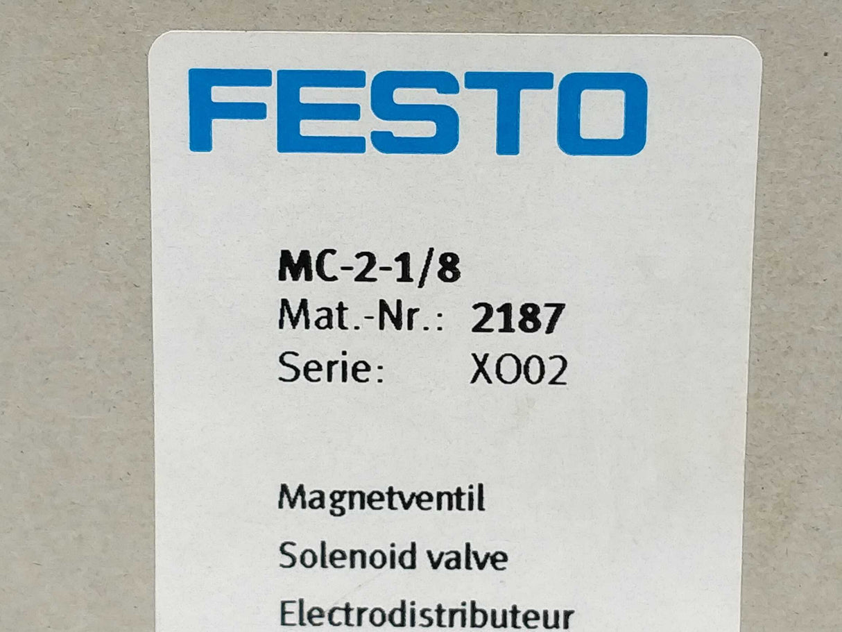 Festo 2187 MC-2-1/8 Solenoid valve