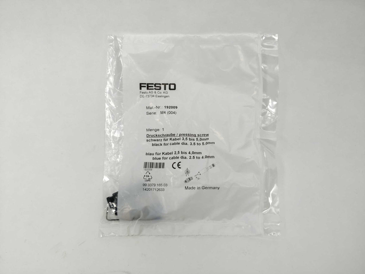 Festo 192009 SEA-3GS-M8-S Plug