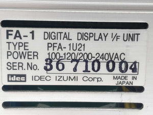 Idec PFA-1U21 FA-1 Digital Display Interface Unit