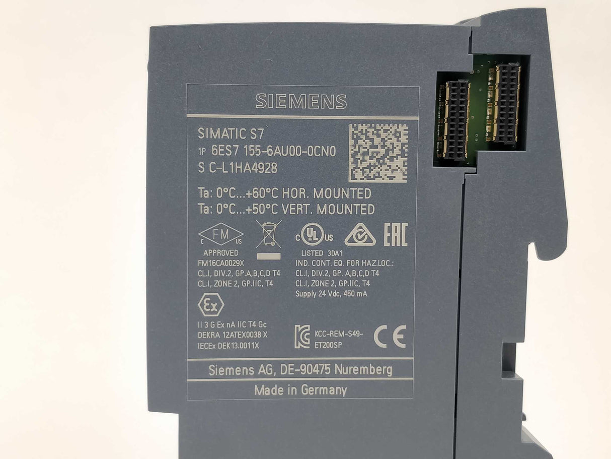 Siemens 6ES7155-6AU00-0CN0 IM155-6PN HF with 6ES7193-6AR00-0AA0