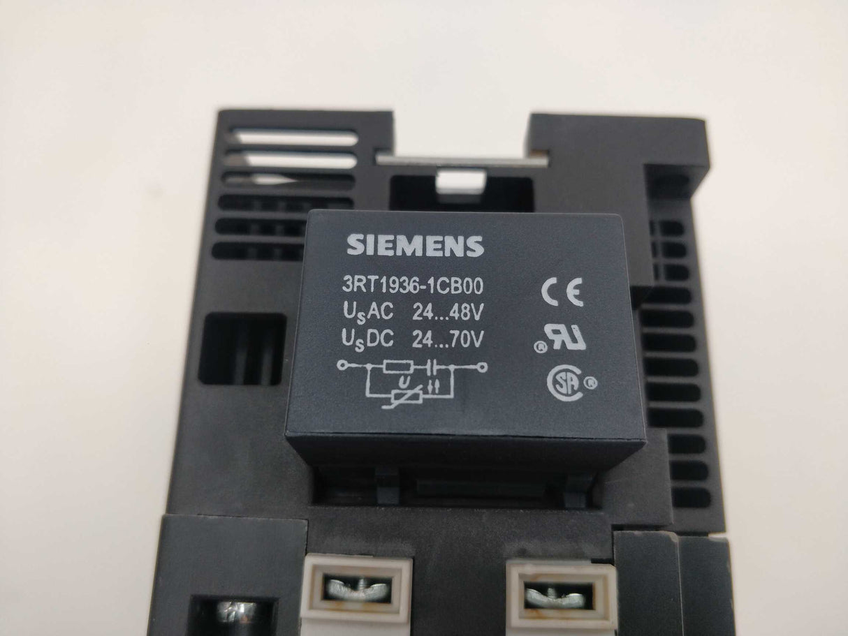 Siemens 3RT1045-1BB40 Power contactor with 3RH1921-1FA40 & 3RT1936-1CB00