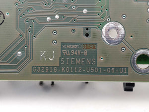 Siemens G32918-K0112-U501-06-U1 Circuit Board A2B00041806 / 00344489-02