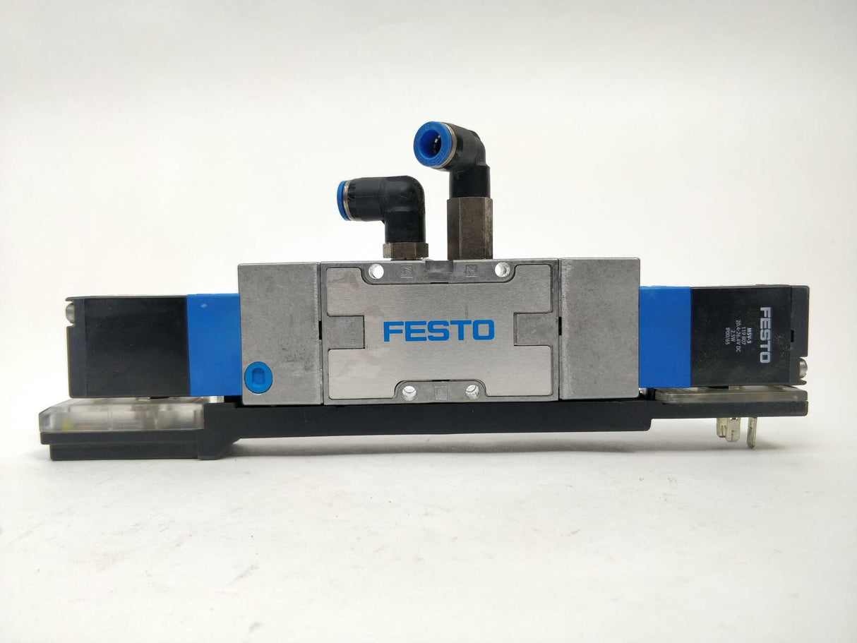 Festo 30477 MVH-5/3G-1/8-B Solenoid Valve & 119807 x2